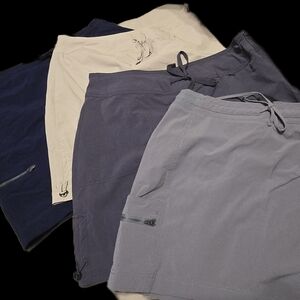 Set Of 5 Skorts in Burg, Navy, Khaki, Gray